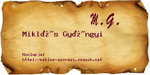 Miklós Gyöngyi névjegykártya
